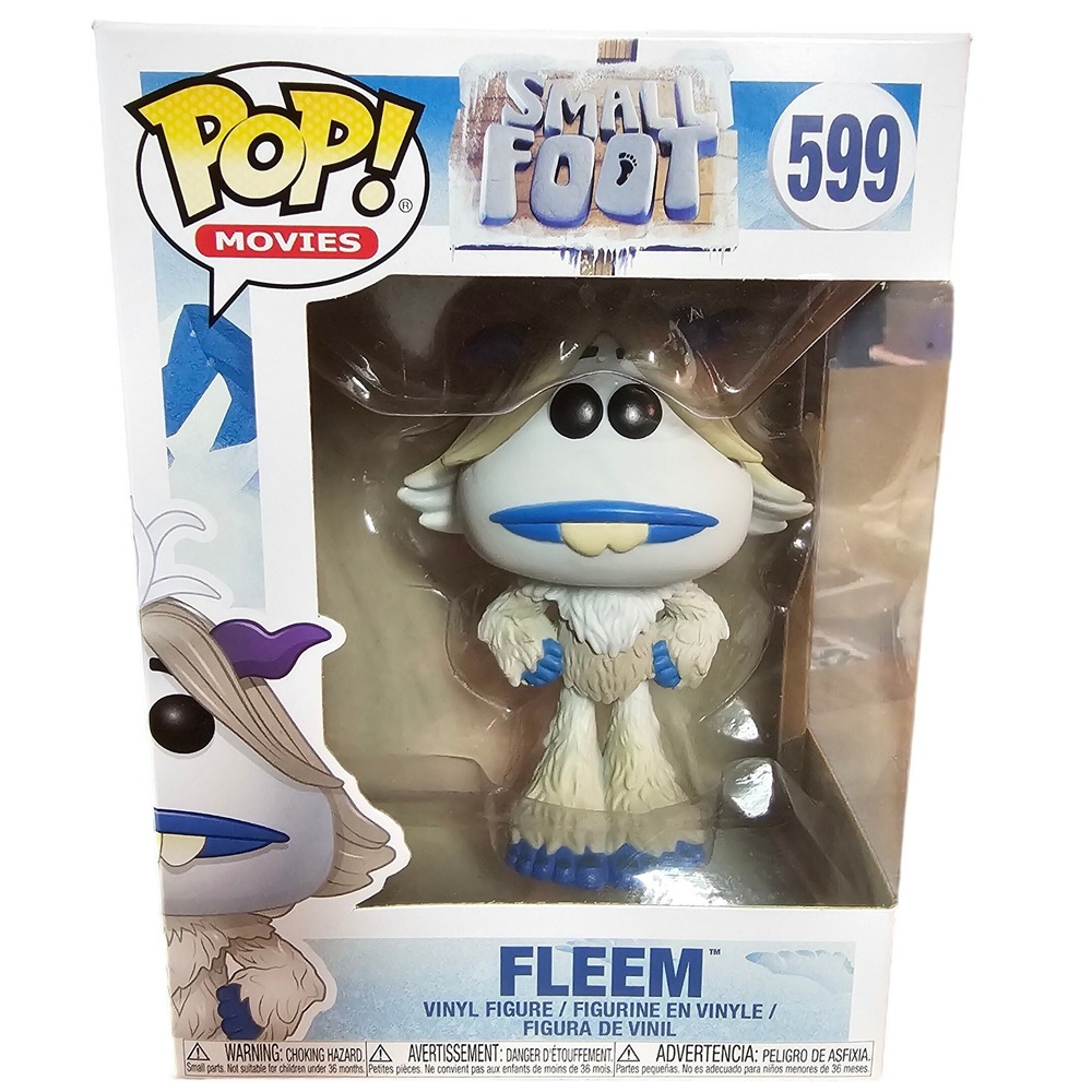 Funko Pop Movies Smallfoot Fleem 599 Vinyl Figure White Blue‎ Yeti Collectible